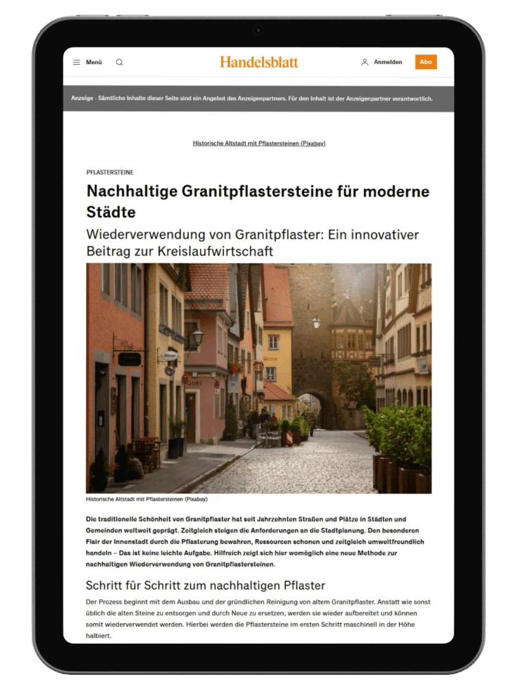 Beispiel eines Native Advertorials im Handelsblatt
